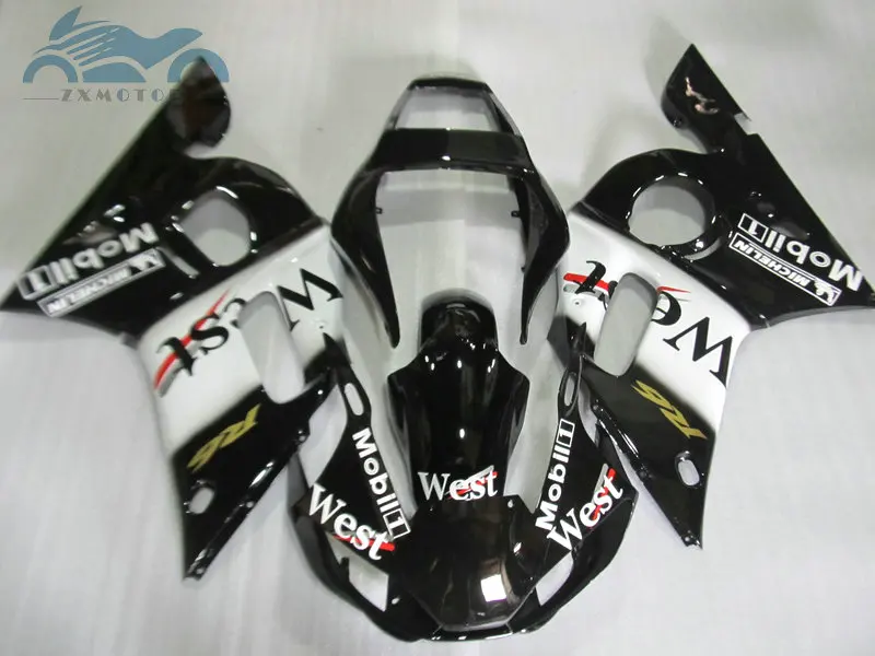 

Free Custom Motorcycle fairing kits for YAMAHA R6 YZFR6 1998 2000 2002 YZF R6 98-02 ABS plastic fairings black WEST parts EB17