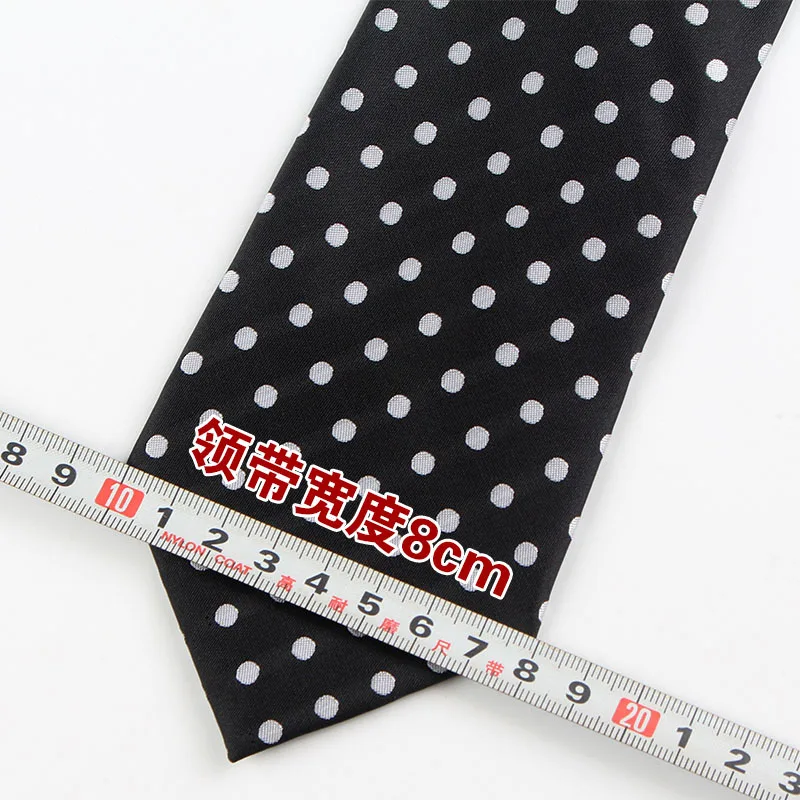 8 cm Men\'s skinny fashion dot neckties men slim polyester neck tie Polka Dot Man polyester jacquard neckies for Gentlemen