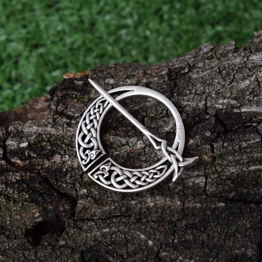 Viking Celtic Dragon Brooch Pin Medieval Brooch Norse Pagan Amulet Wiccan Handmade with Dragon Design Jewelry