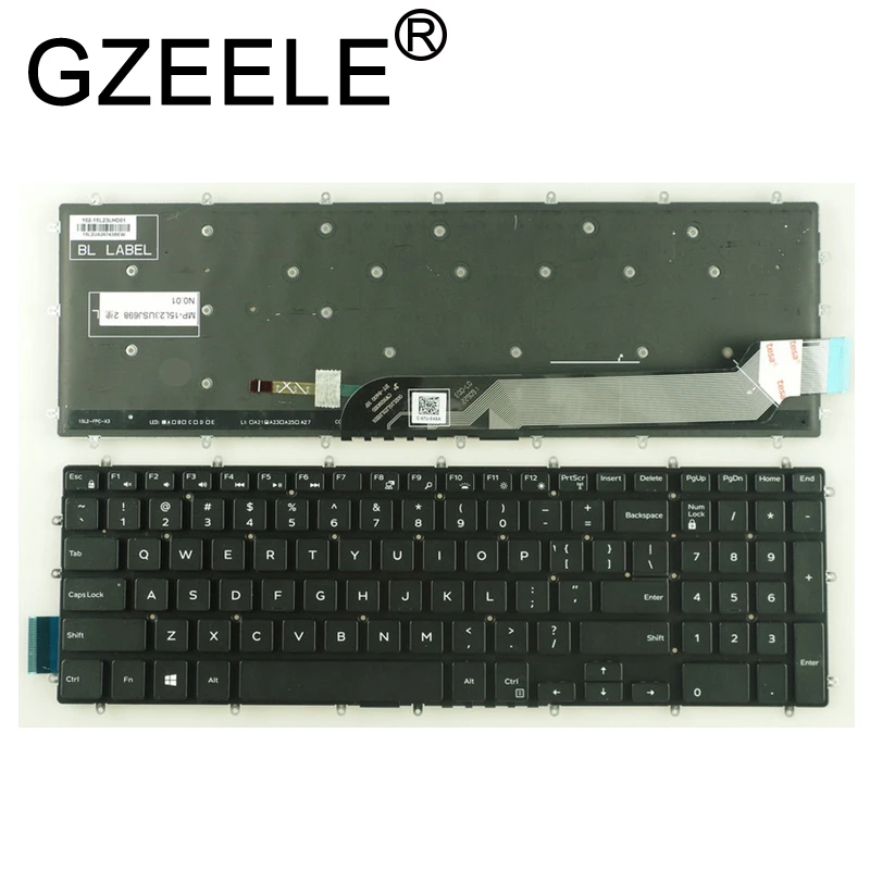 

GZEELE New US English backlight keyboard for DELL VOSTRO 15-5000 5568 V5568 Laptop backlit Keyboard Black