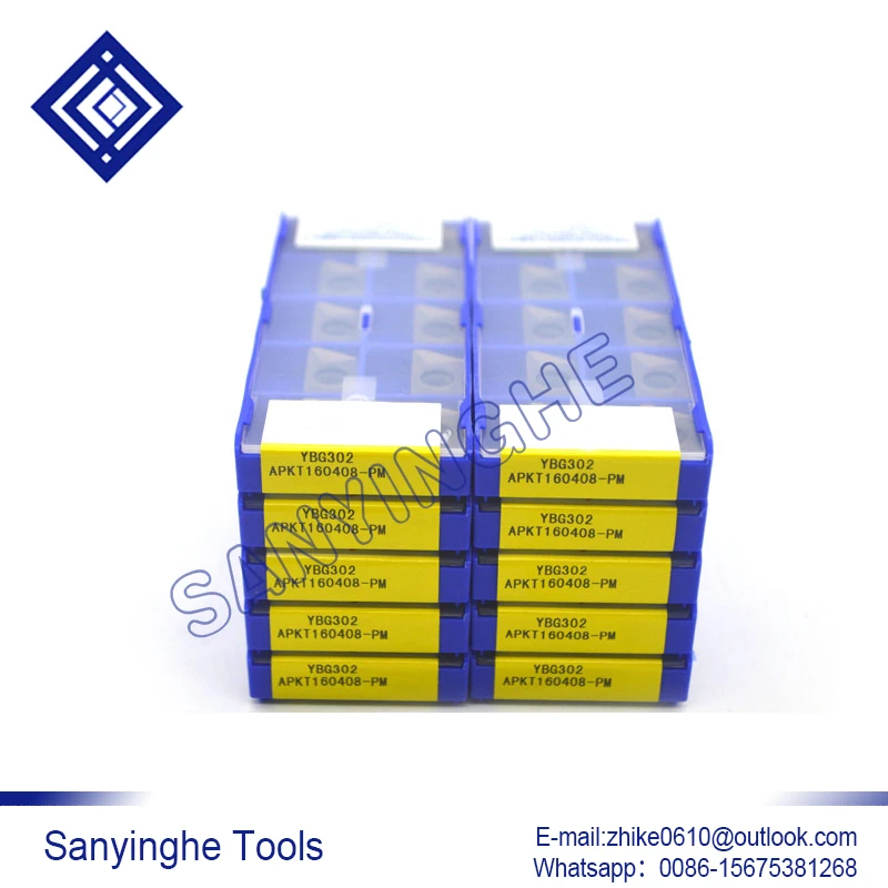 

High quality sanyinghe 10pcs/lots YBG205 WPGT050315ZSR-PM cnc carbide turning inserts cnc blade lathe turning tool