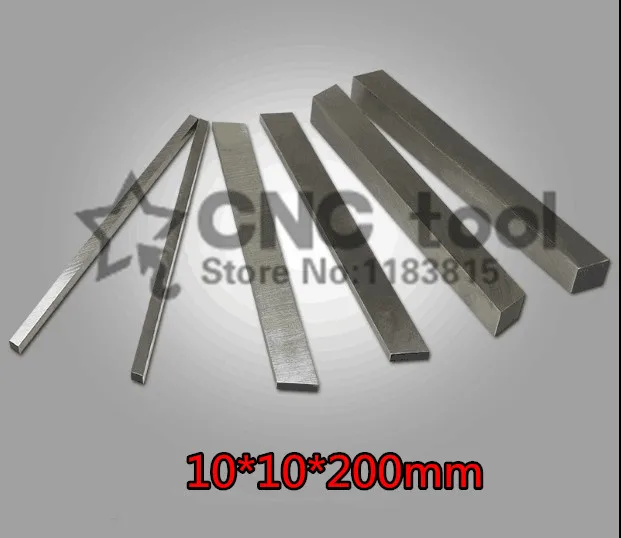 

2pcs HRC60 10*10*200mm High-speed steel Sharp steel STEEL BILLETS blade Flat HSS Turning tool DIY knife material, Lathe tool