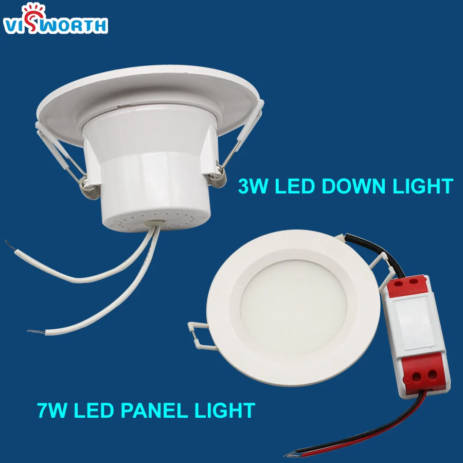 

3W 7W LED Panel Lights Ceiling Round Recessed Lamp AC 110V 220V Warm Cold White Spotlight Light Surface Mounted Ceiling DownLamp