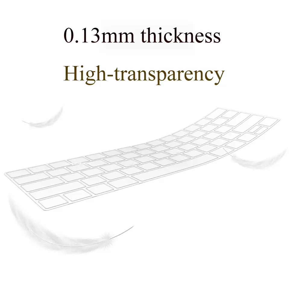 WIWU US Layout Laptop Keyboard Cover for MacBook Pro 16 2023 High Transparency No Letters Waterproof for MacBook Air 13.6 2024