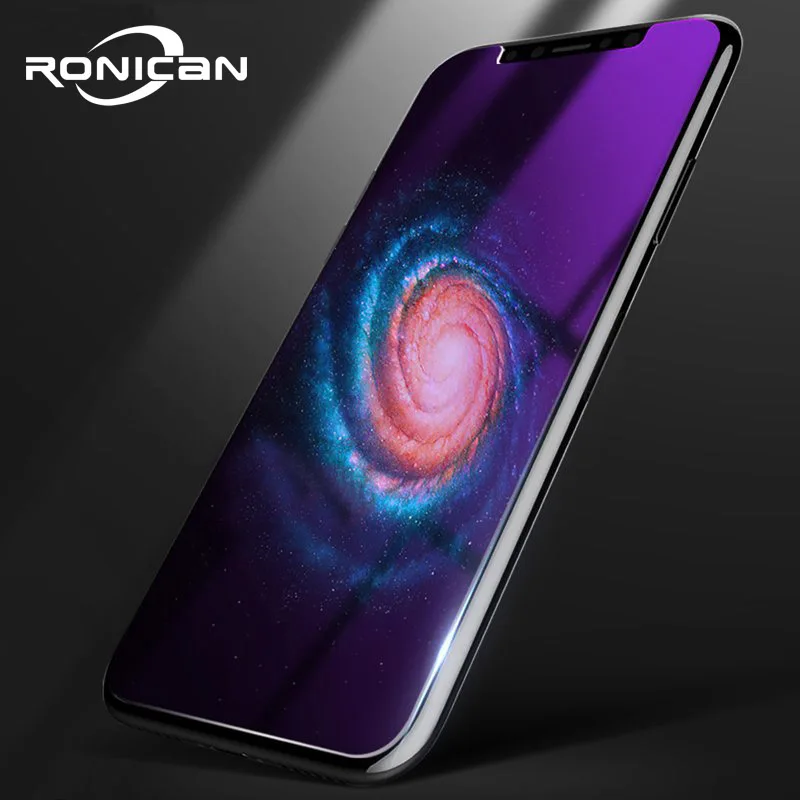 RONICAN Tempered Glass for iPhone XS Anti-Blue Light High Clear tempered glass Screen protector for iPhone X glass for iPhone X