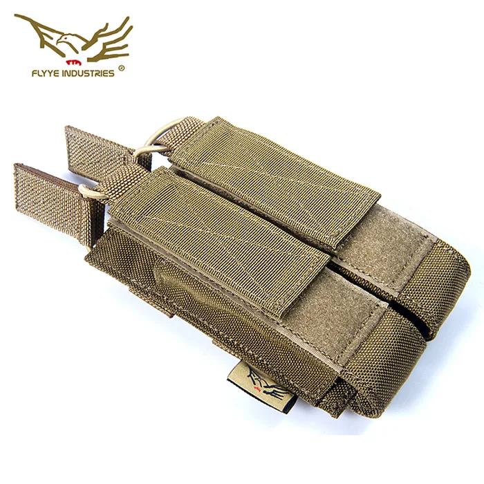 FLYYE FY-PH-M027 MP7 Molle Double Open Top Mag Pouch  For Outdoor Flashlight Tactical Vest Bag Bags Attached Package