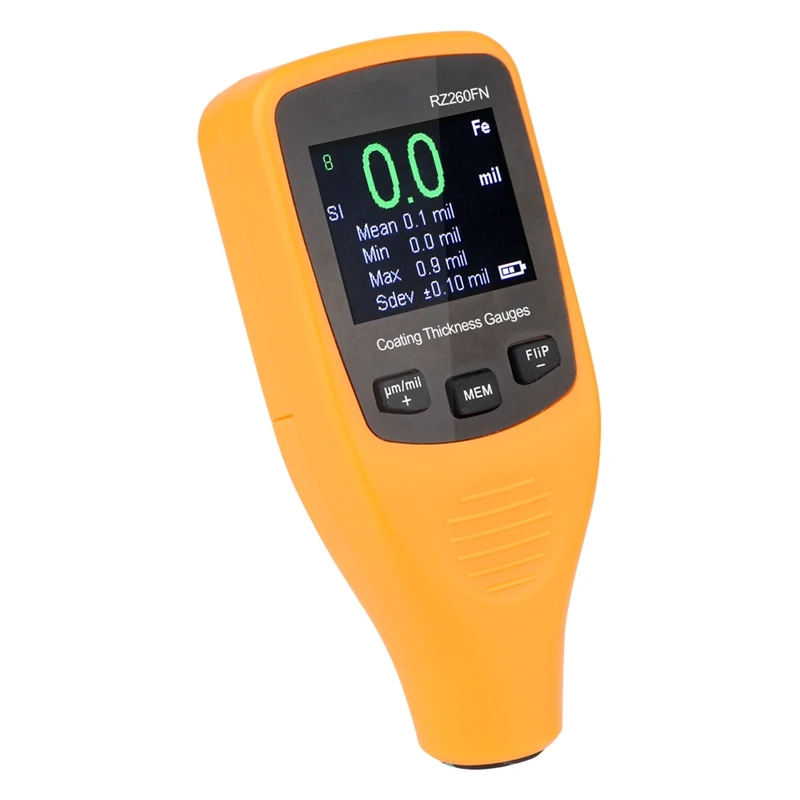 Portable Paint Thickness Gauge Car Body Tester Detailing Tool Auto Coating Thickness Gauge Car Paint Meter 50mil 1250um Tester