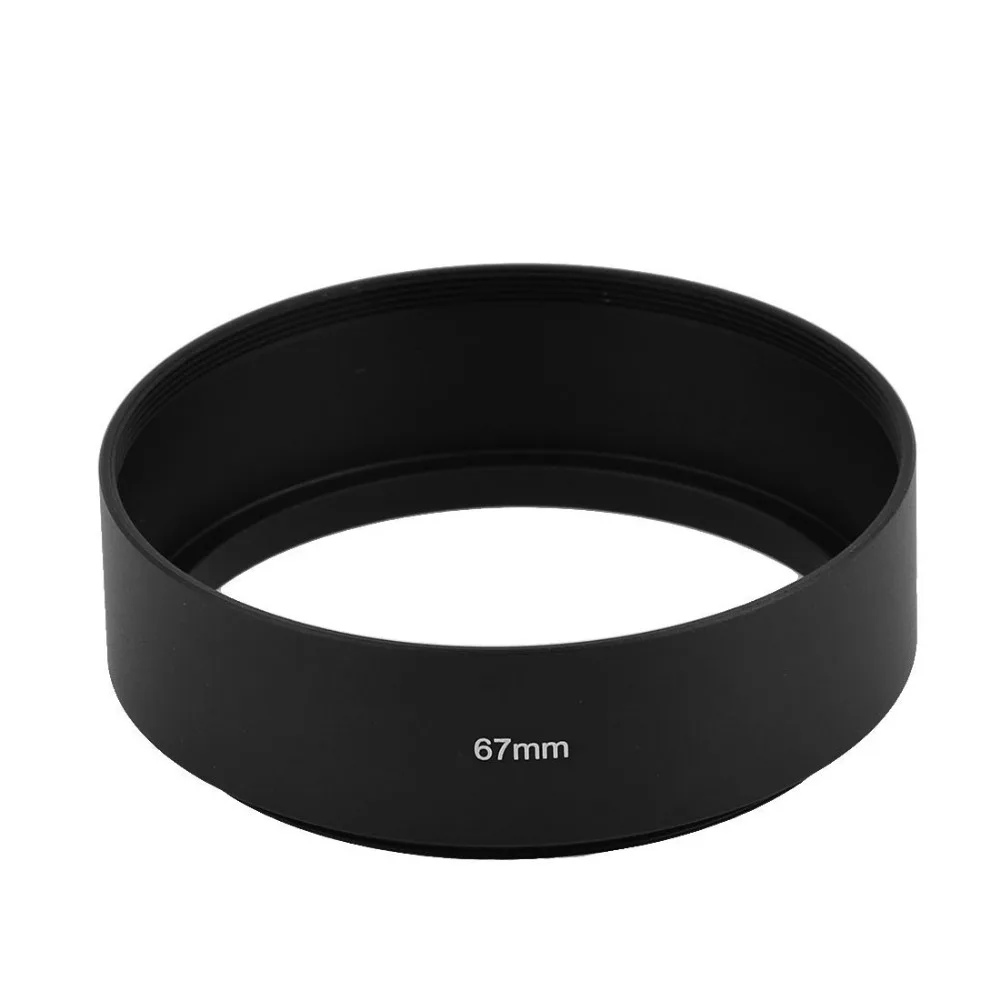 Camera Lens Hood Metal Standard 49mm 52mm 58mm 55mm 62mm 67mm 72mm 77mm 82mm Screw-in Tubular Lente Protect For Canon Nikon Sony