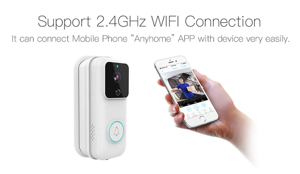 2MP 1080 P WIFI Doorbell ประตูสมาร์ทวิดีโอ bell Visual Intercom IP ประตู Bell Cloud Storage Wireless Security กล้อง