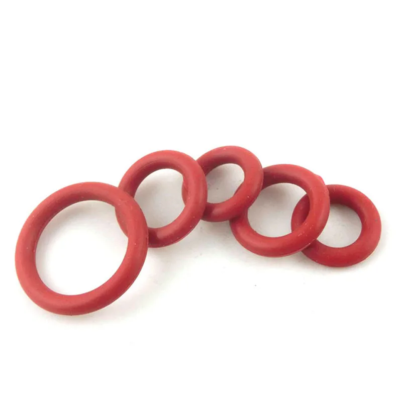 200pcs/lot Red Silicon Rubber O-rings Seals 2mm Thickness 5/6/7/8/9/10/11/12/13/14/15/16/17/18mm OD O Rings Seals Gasket Washer