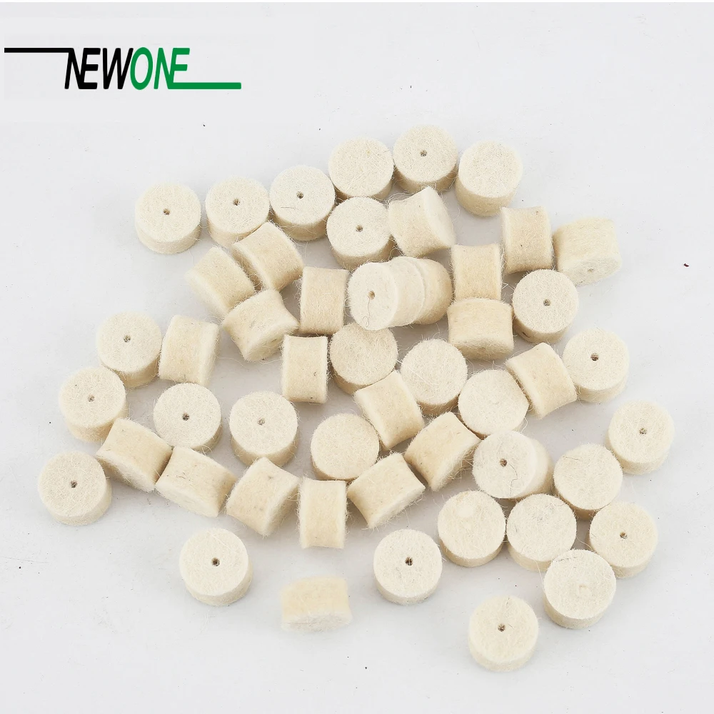 50Pcs 13mm Wool Felt Polishing Buffing Wheel Grinding Polishing Pad+2Pcs 3.2 mm Shanks for Proxxon Dremel Rotary Tool