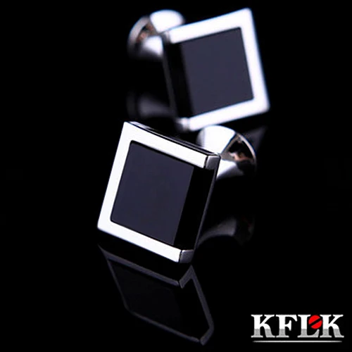 KFLK Luxury HOT shirt cufflinks for men's Brand cuff bouton de manchette Black cuff link High Quality abotoaduras Jewelry