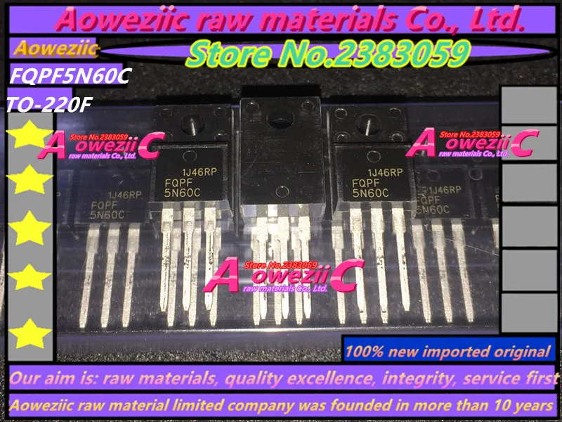 Aoweziic  2018+ 100% new imported original  FQPF5N60C 5N60 TO-220F MOS FET  5A 600V
