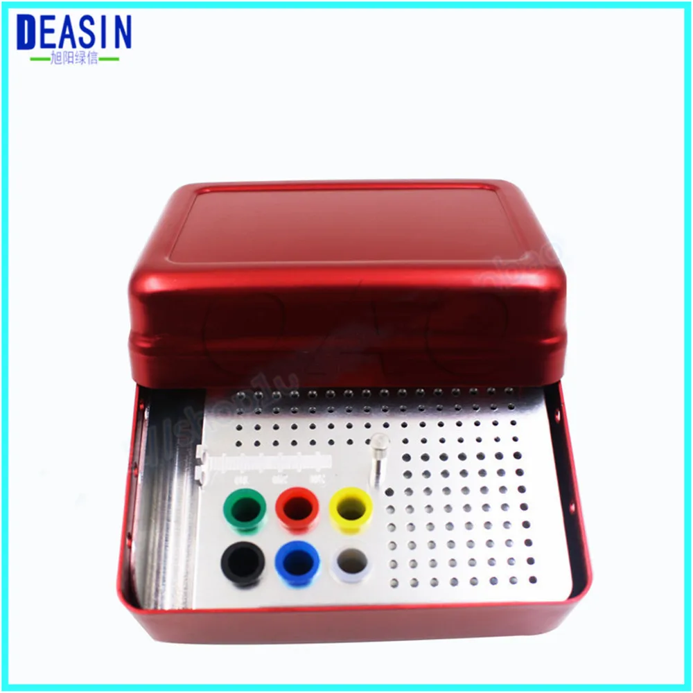 

180Holes with ruler 5 colour Dental Disinfection Burs Holder Block Endo Stand Autoclavable Sterilizer Box Dentist Lab Equipment