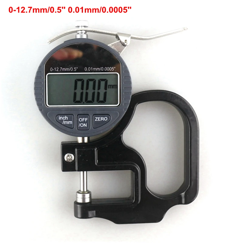 Digital Thickness Gauge Measuring Tools 0-12.7mm Electronic Depth Micrometer Digital Micrometro 0.01mm for Paper Film Leather