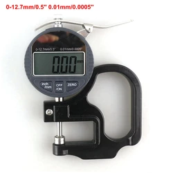 Digital Thickness Gauge Measuring Tools 0-12.7mm Electronic Depth Micrometer Digital Micrometro 0.01mm for Paper Film Leather