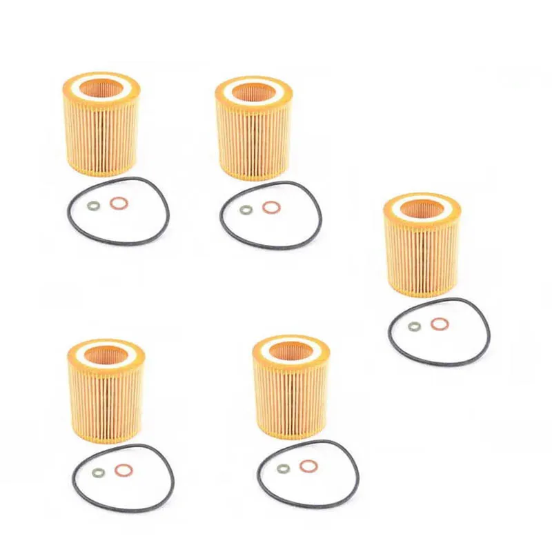 Oil filter kit  for BMW E60 E66 E65 E67 E90 E91 E92 E93 11427566327 11428683196 11427953129 Pack Of 5