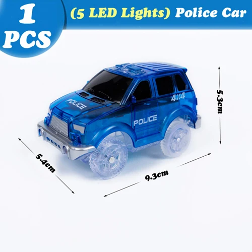 Magisches leuchtendes Rennstrecke-Auto, Spielzeugfahrzeug, LED-Licht, Elektronik, Auto, Gleise, Spielzeugteile, Auto für Kinder, Jungen, Mädchen, Geburtstagsgeschenk