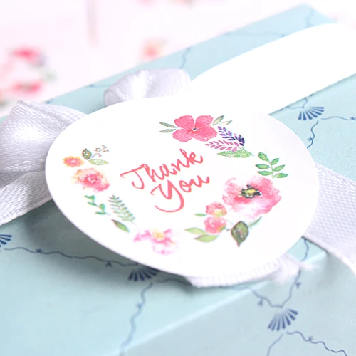 100pcs/lot Dia 3.5cm Flower Thank You series sealing stickers DIY decoration gift sticker Wedding party supplies (ss-1496)