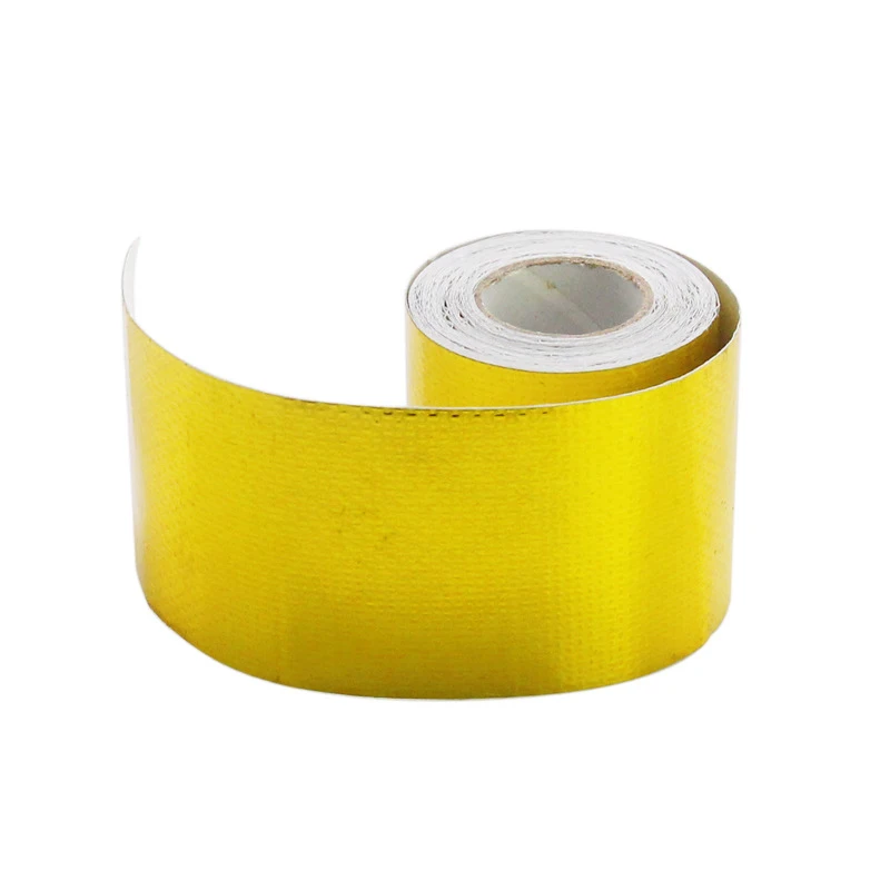 2 Inch * 5M Reflect A Gold Thermal Tape Intake Wrap Reflective Heat Barrier Self Adhesive Engine Heat Protection Resistant