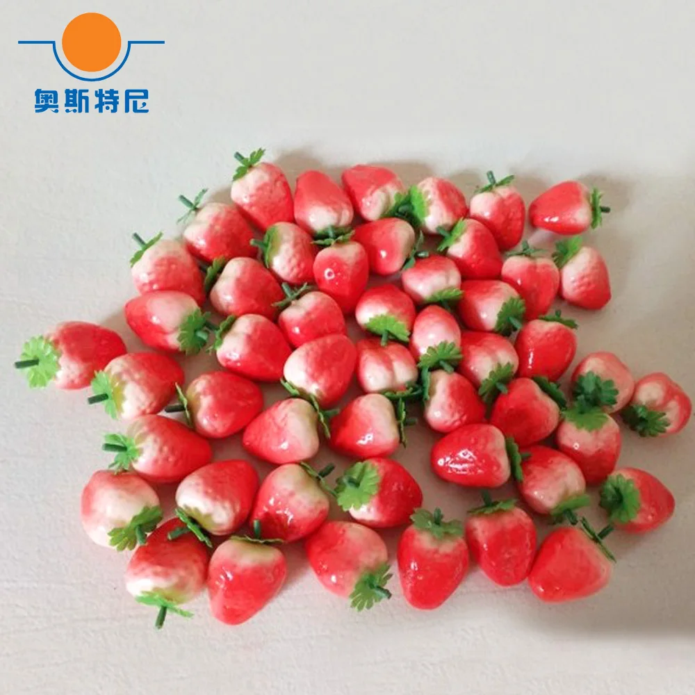 100pcs 2.5cm mini size artificial Plastic Fake Fruit artifical strawberry fruit&artificial plastic fake simulated strawberry