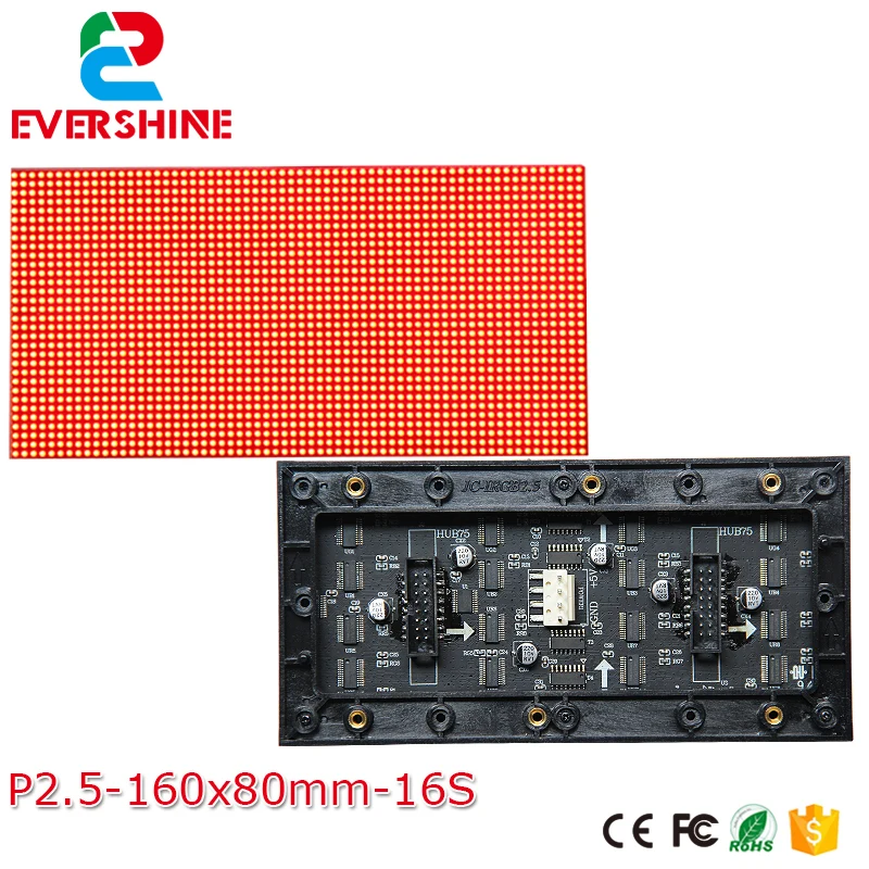 2.5mm Pitch P2.5 Indoor RGB Full Color Smd2121 160x80mm 64x32Pixels Led Module 1/16 Scan Led Dispay Panel