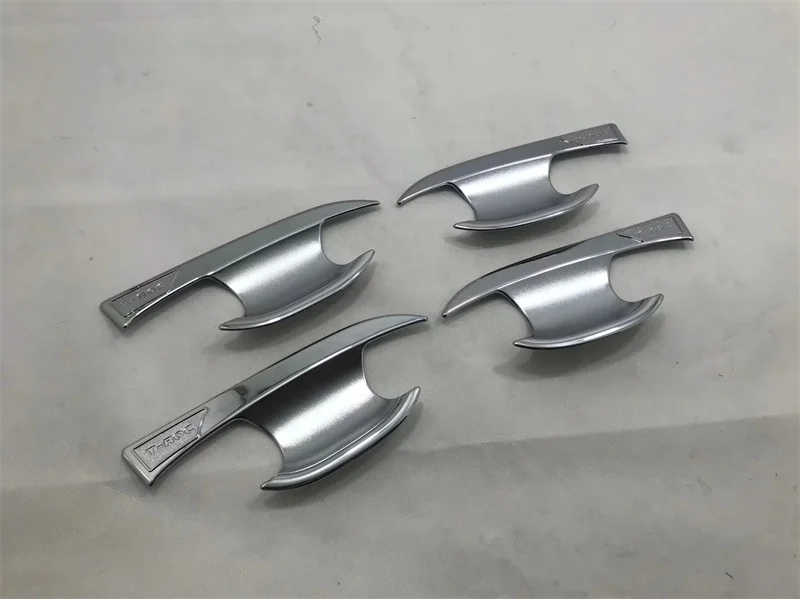 4pcs Car Exterior Styling Accessories Side Door Handle Bowl Cover Trim Sticker ABS For VW Volkswagen T-Roc TROC 2017 2018 2019