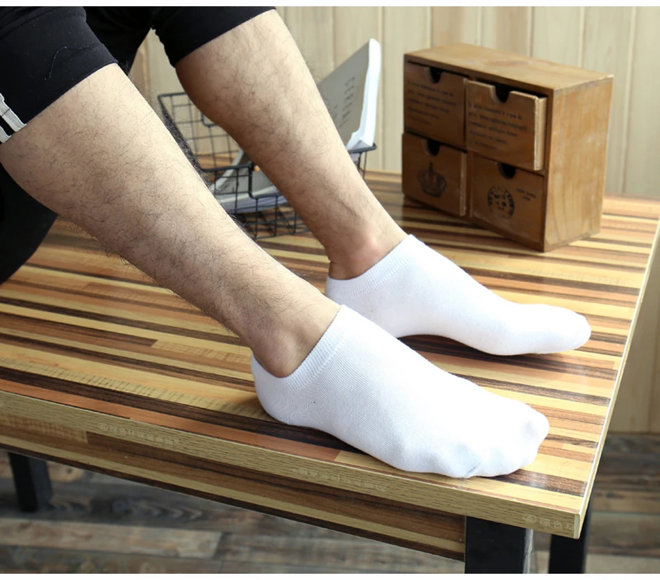 10 Pairs High Quality Casual Men\'s Business Socks Cotton Brand Sneaker Socks Quick Drying Black White Short Sock For Men