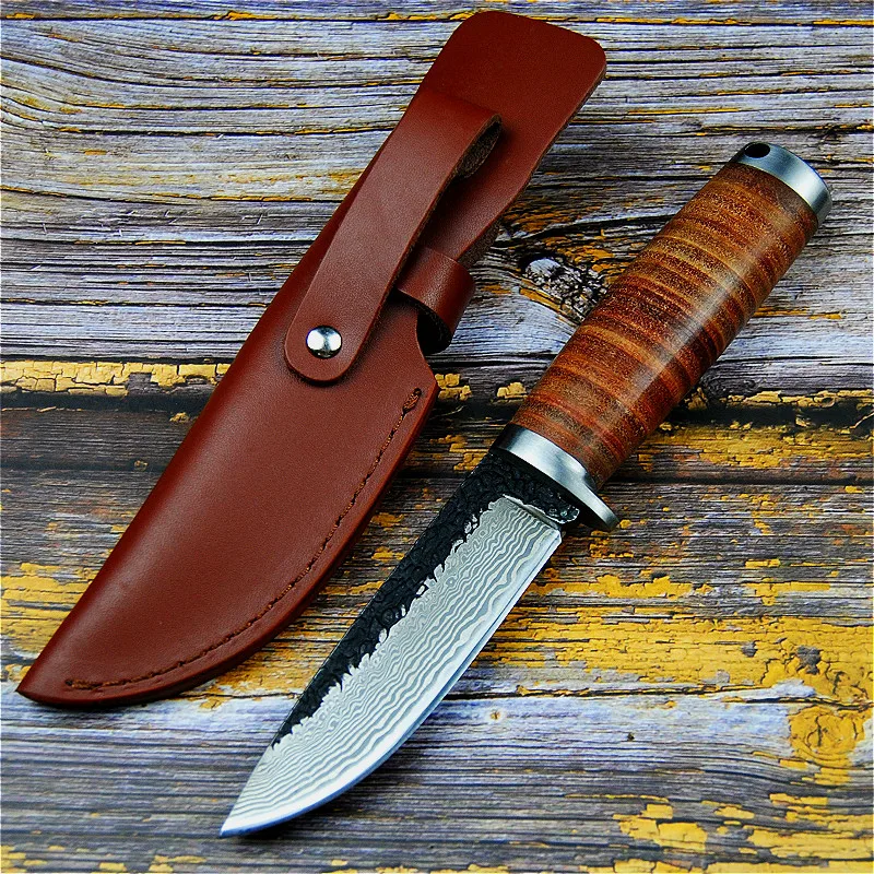 Sharp forging 60HRC manual hunting knife second cutting outdoor hunting knife north American tactical straight knife