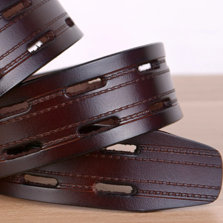 100% High Quality Genuine Leather Belts for Men Brand Strap Male Pin Buckle Fancy Vintage Jeans Cowboy Cintos