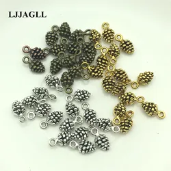 20Pcs/Lot TinyPine Cone Charm Filbert Bracelets Acorn Pendant Christmas Jewelry Findings