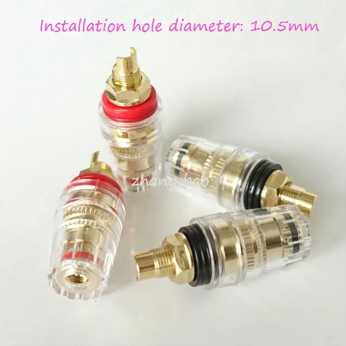 순수 구리 크리스탈 단자, 전력 증폭기 단자, 스피커 단자 한 쌍