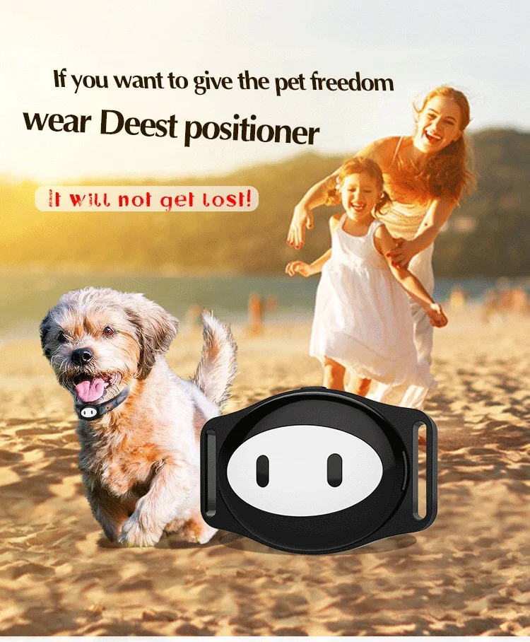 Mini GPS Tracker with Collar Waterproof Real Time Locator Rastreador Localizador Chip for Pets Dogs Perro Pigs Tracking Geofence