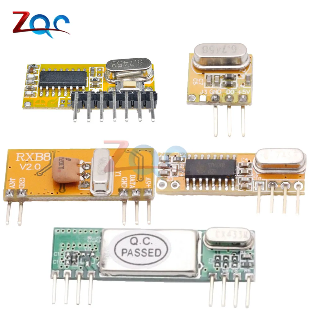 433Mhz Superheterodyne Wireless Receiver Module RXB12/RXB14/RXB8/RXC6/RXB6 for Arduino AVR 3.3 -5.5V