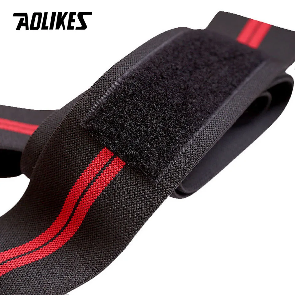 AOLIKES 1 Coppia Ginocchio Avvolge Per Il Fitness di Peso di Sollevamento del Ginocchio di Sport Bende Squat Attrezzature Per L'allenamento Accessori per la Ginnastica