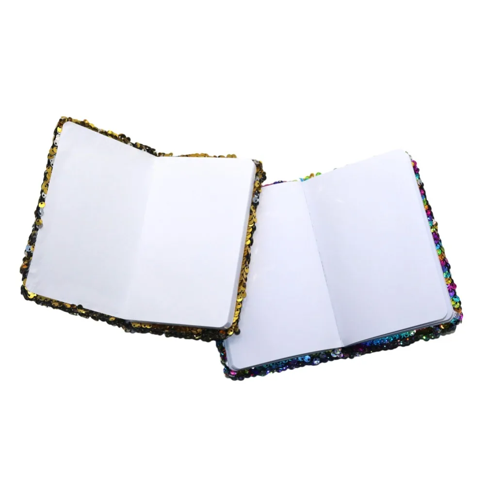 A6 Diary Notebook Mini Double Sided Sequin Blank page Graffiti Notebook Creative Stationery 10 Colors