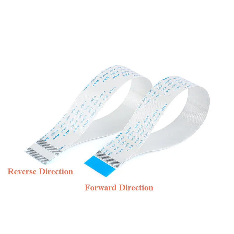 10PCS/LOT 40P Reverse Direction FFC flexible cable 0.5MM Pitch With 6-40cm Length Flat Wire Cable
