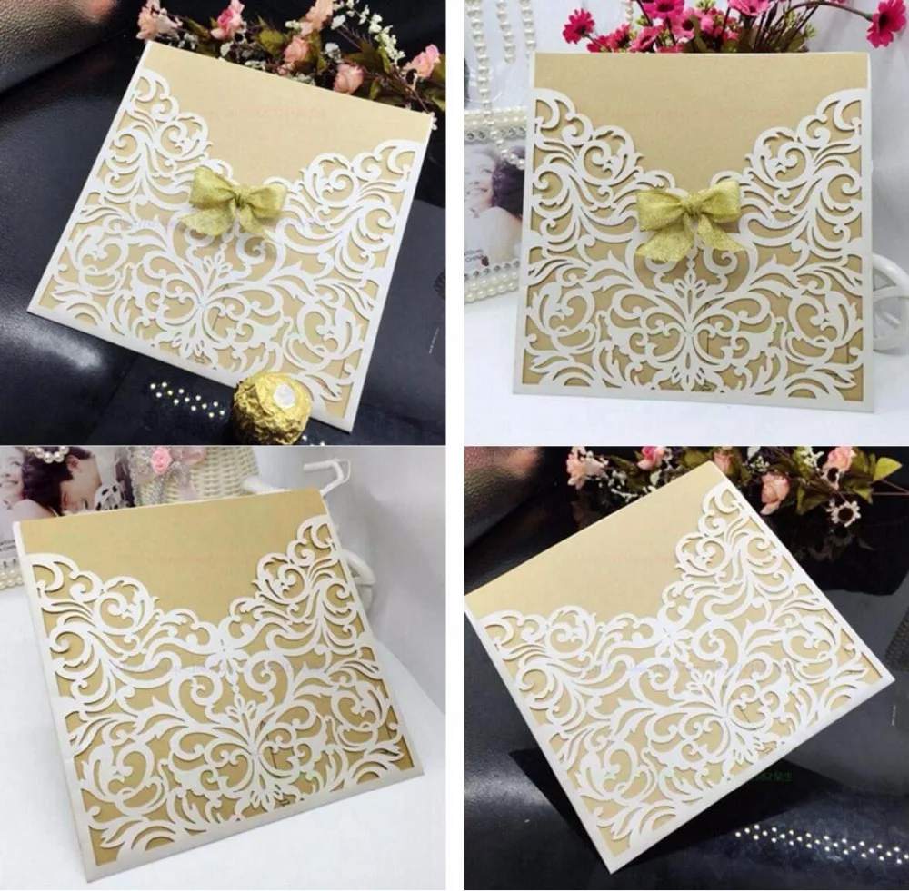 200pcs 150*150mm Invitation Card Greeding Birthday Cards Postcard For Wedding Party Q97