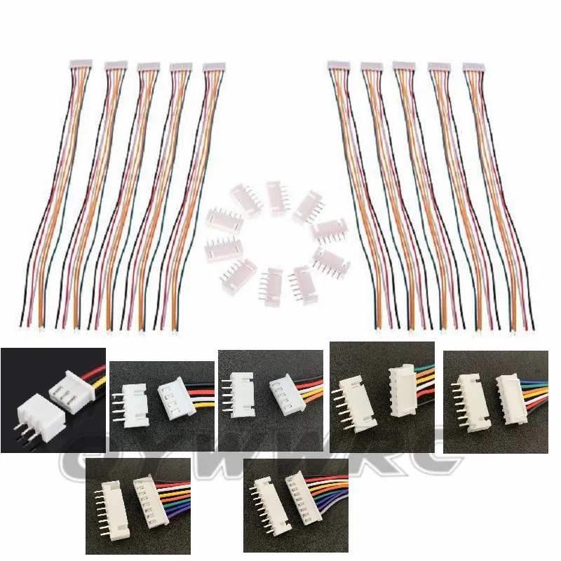 10 คู่/ล็อต 150 มม.RC Lipo Charger XH2.54 ปลั๊ก 3P 4P 5P 6P 7P 8P 9P สายสายชายและหญิง