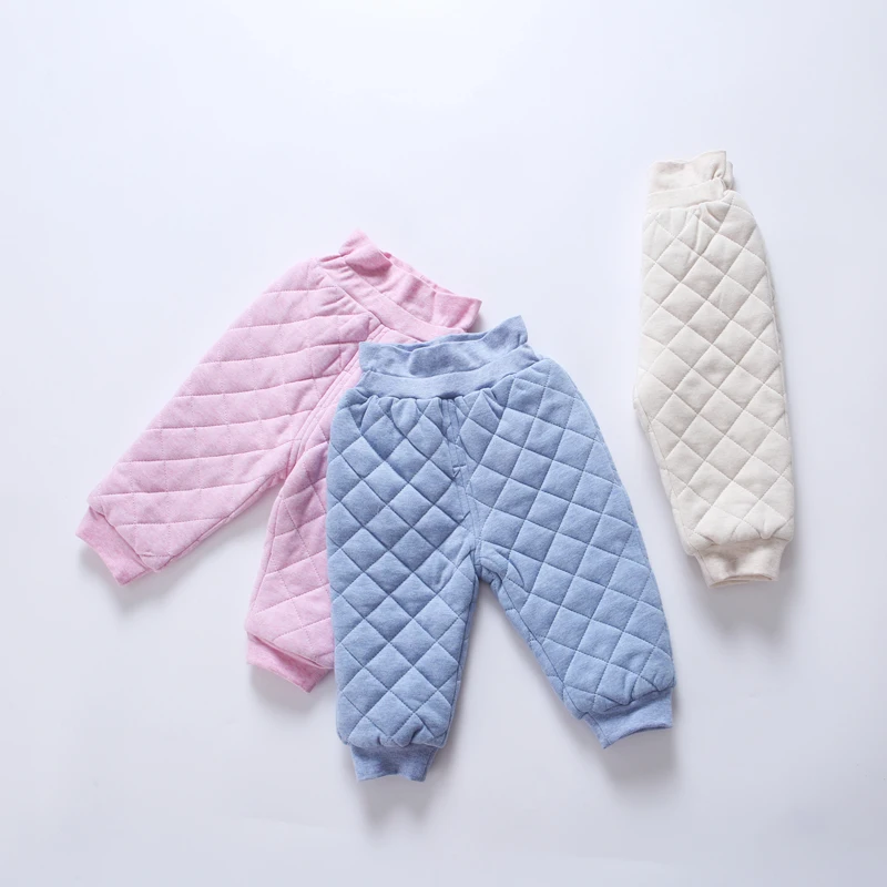 

Baby clothes winter warm baby girls pants 100% cotton baby boys pant clothes kids trousers high waist padding quilted baby pants