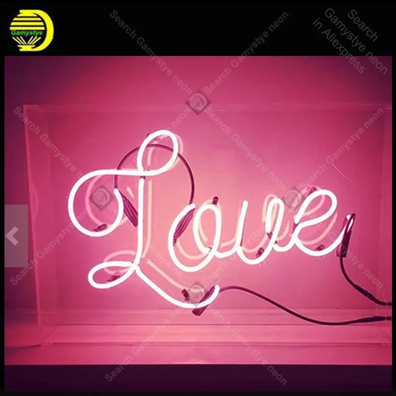 

Neon Love Sign in Acrylic for wedding NEON Lamp GLASS Tube Decor BedRoom Handcraft Advertise anuncio luminoso Custom White Board