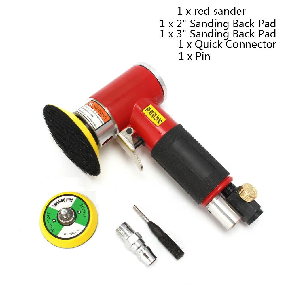 2inch 3inch Mini Air Sander Kit Pad Eccentric Orbital Dual Action Pneumatic Polisher Polishing Buffing Tools For Auto Body