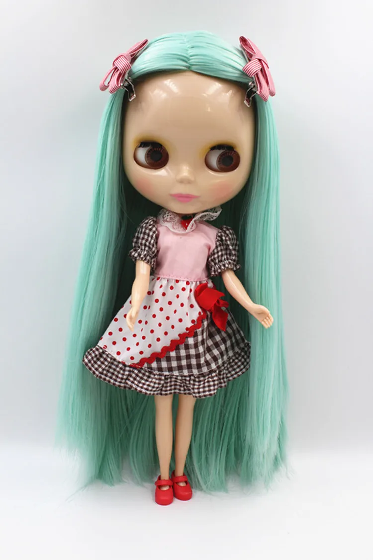 

Blygirl doll Light green straight hair Blyth doll general body joints 7 30cm fashion doll Blyth doll 1/6