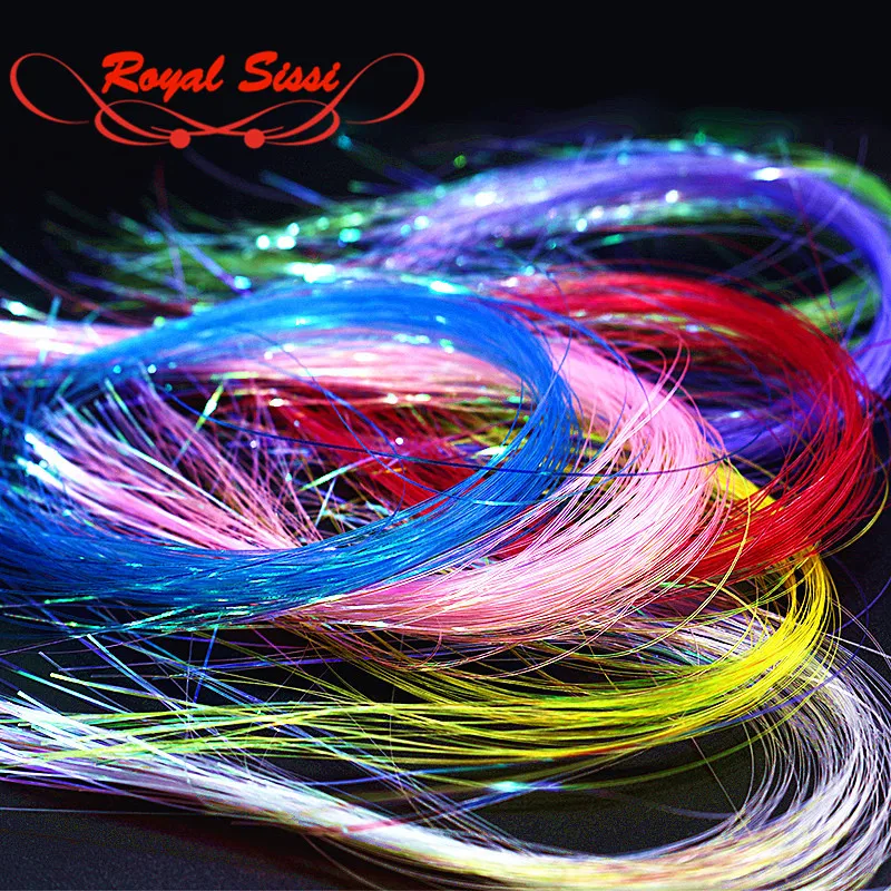 Łącznie 1000 pasm 4 paczki zestaw Ice Wing Fiber płaski błysk świecidełko kryształowe flashabou słonowodne streamer muchy materiały do ​​wiązania much