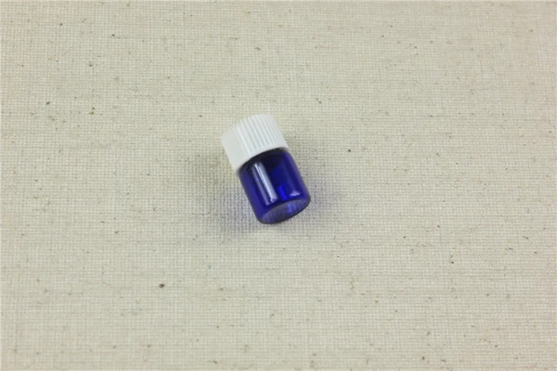 100pcs/lot 1ml,2ml Cobalt Essential Oils Bottle With Plastic Lid 2ml Glass Bottle Blue Glass Vials With Dropper