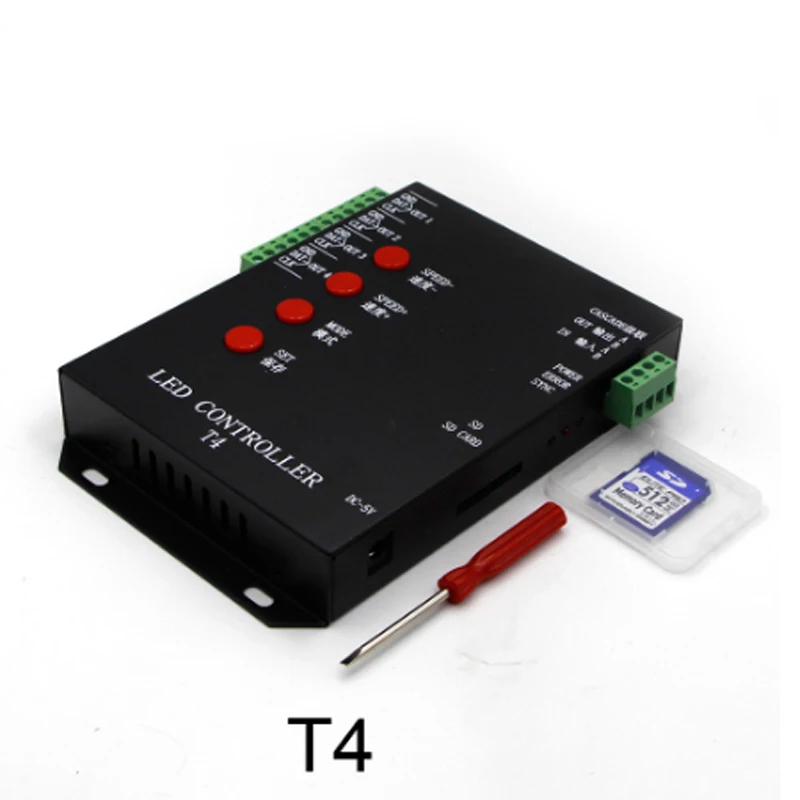 K-1000C T-1000S SD Card APA102 SK6812 WS2812B WS2811 SK9822 LED 2048 Pixels T-4000C T-8000A RGB Program full color Controller