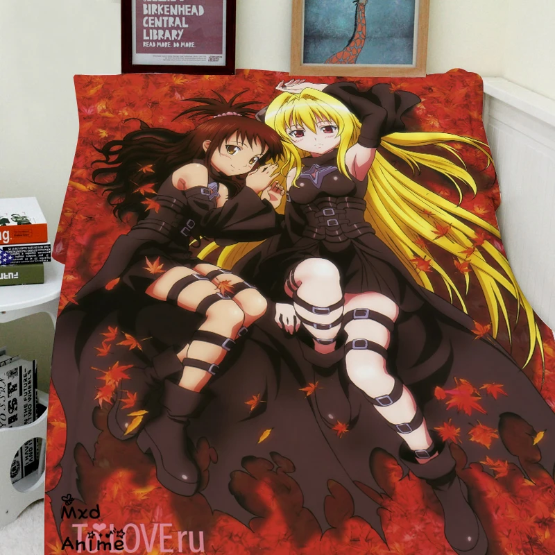 Home goods Japanese Anime To Love Ru Super Soft Velvet Plush Throw Blanket Modern Line Art Blanket for Couch Throw Travel