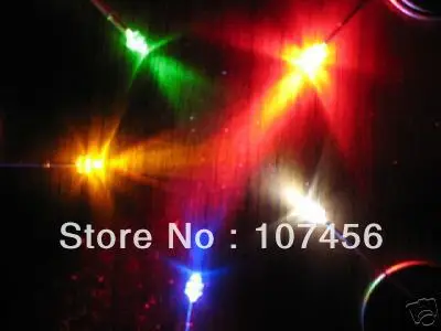 500pcs 1.8mm red/yellow/blue/green/white Ultra Bright water clear R/Y/B/G/W LED light Lamps