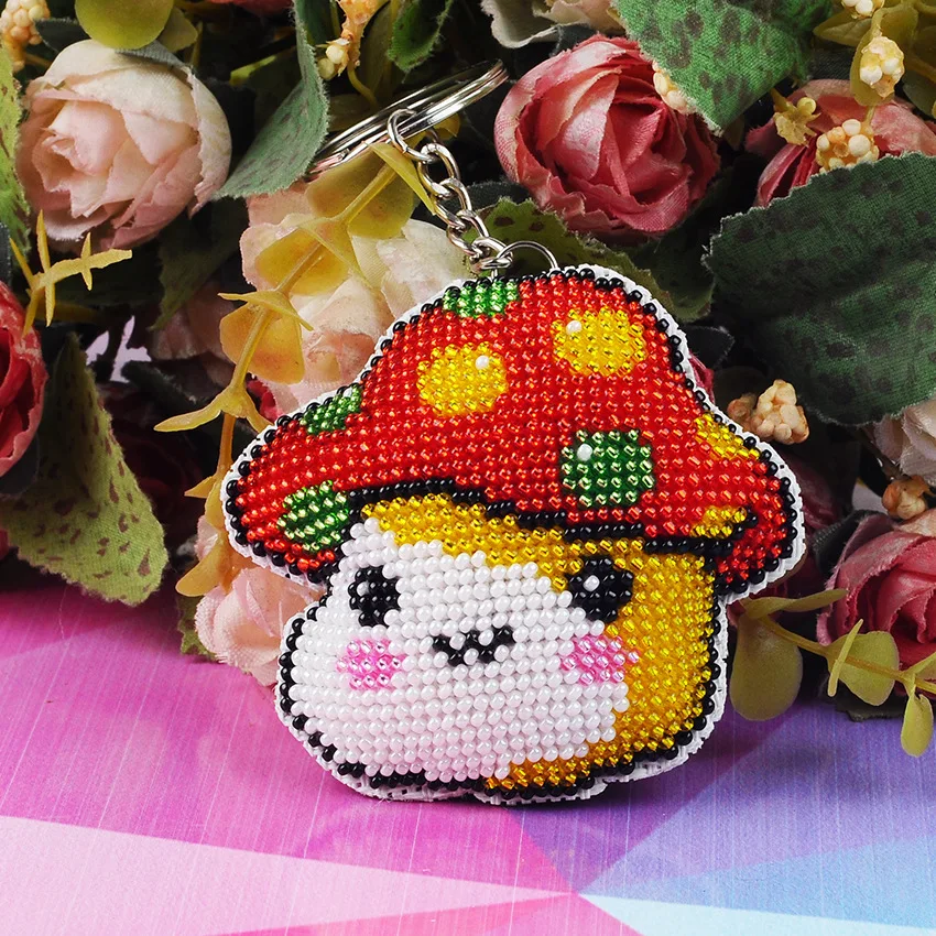 Beads toys for children diy bead embroidery new hand-made cross-stitch key chain stitch knapsack for non-finished adult girl toy