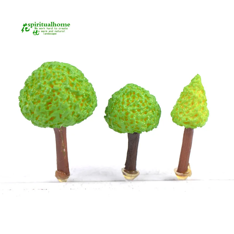 3pcs/lot Simulation Green Treen Model Of Micro Landscape Tree Moss Doll Ornaments Succulents Accessories Decorative Materials